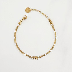 Bracelet triple Anna blanc